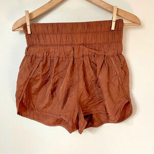 Free People Movement The Way Home Athletic Shorts Rust  Brown